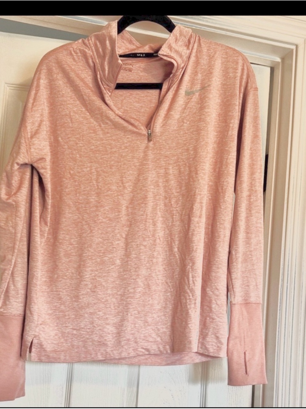 Nike Women's Long Sleeve Quarter-Zip Top in Dusty Rose